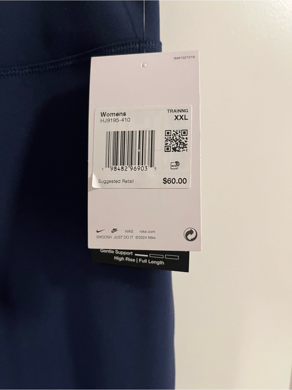Nike One Dri-FIT high rise leggings in navy-NWT-size XXL - Picture 6 of 6